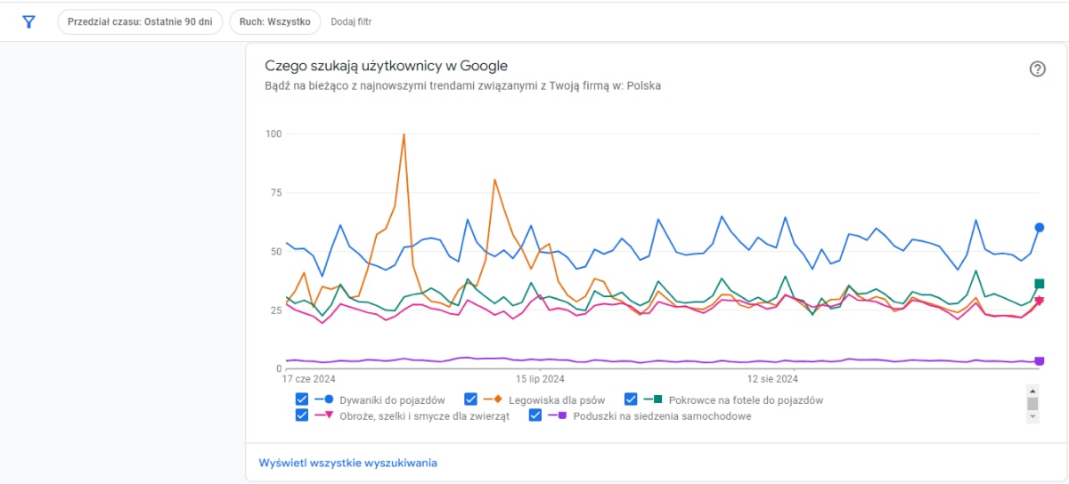 czego szukają użytkownicy google